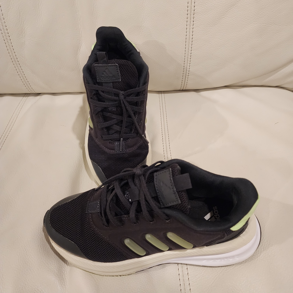 Adidas Black and Green Sneakers